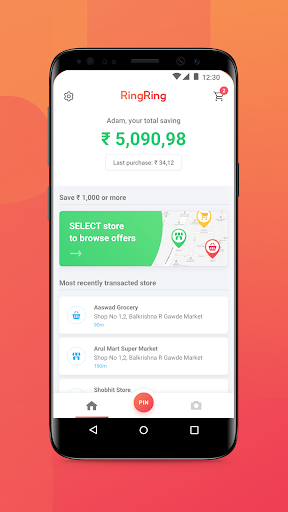 Android application RingRing: Save Money On The Go screenshort