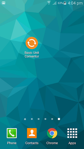 Android application Basic Unit Convertor screenshort