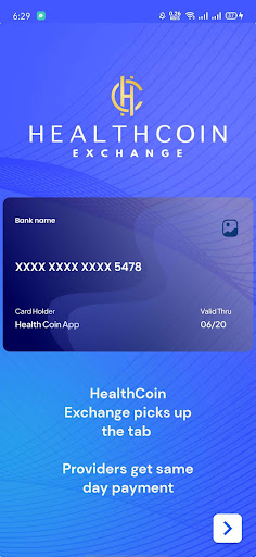 Healthcoin Exchange Screen 2