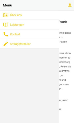 Android application Taxi Patron screenshort