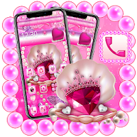 Pearl pink heart diamond theme