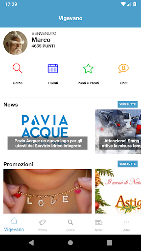 Vigevano App Screen 2