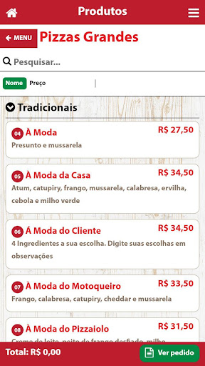 Kaylane Pizzaria Screen 2