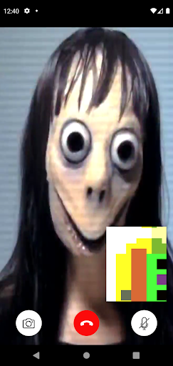 Android application Momo Videocall scary challenge screenshort