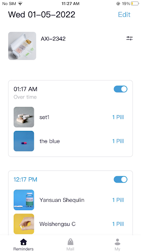 Screenshot of Pill Calendar