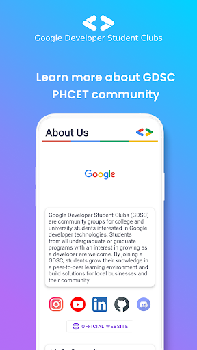GDSC PHCET Screen 3