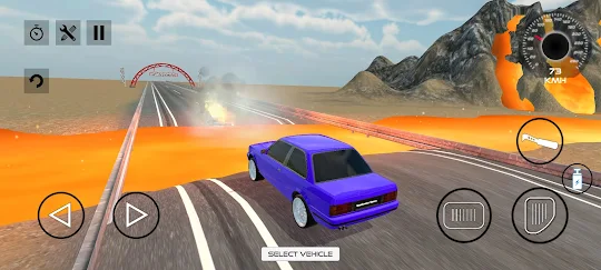 Road car crash game 3d
