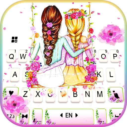 Best Friends Floral Keyboard T  Icon
