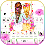 Cover Image of Download Best Friends Floral Keyboard T  APK