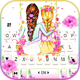 Best Friends Floral Keyboard Theme icon