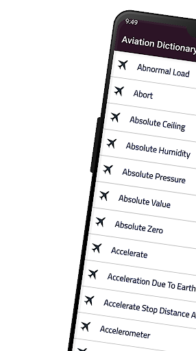 Android application Aviation Dictionary screenshort