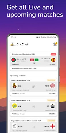 CricChat - Live Cricket Scoresのおすすめ画像4