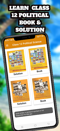 Android application Class 12 Political Solution screenshort