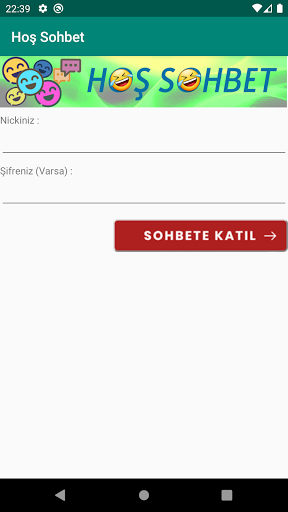 Android application Hoş Sohbet Mobil screenshort