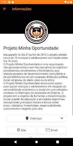 Android application Projeto Minha Oportunidade screenshort