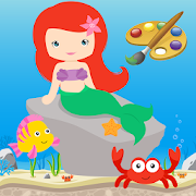 Little Mermaid Coloring Book  Icon