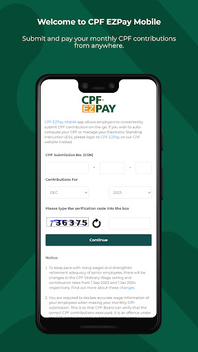 Android application CPF EZPay Mobile screenshort