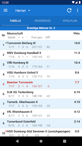 Android application Beecker TV Handball screenshort