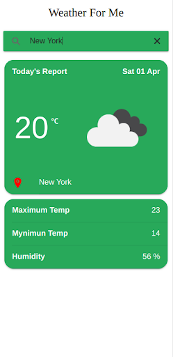 Weather For Me Screen 3
