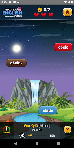 Android application Learn English Verbs Game screenshort