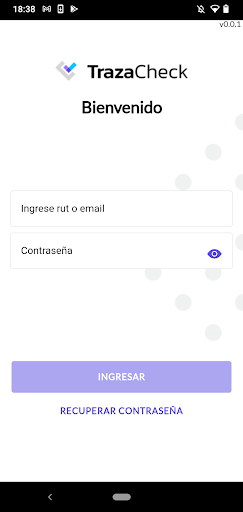 Android application Trazacheck screenshort