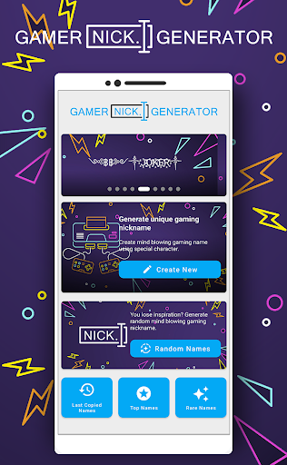 Android application Gamer Nick Generator screenshort
