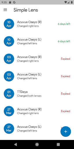 Android application Simple Lens screenshort