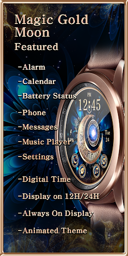 Magic Gold Moon - Watchface Screen 2