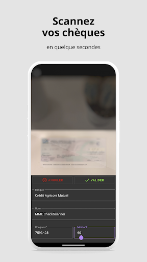 Check Scanner : Gestion Chèque Screen 2