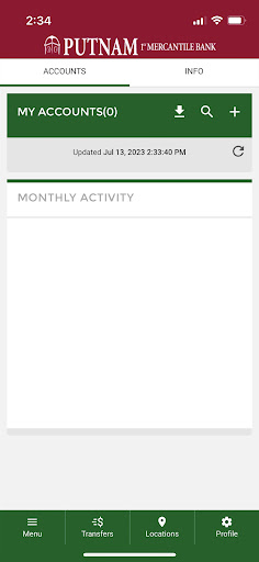Android application Putnam 1st Mercantile Bank screenshort