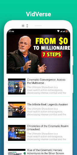 VidVerse: Multimedia Platform Screen 3