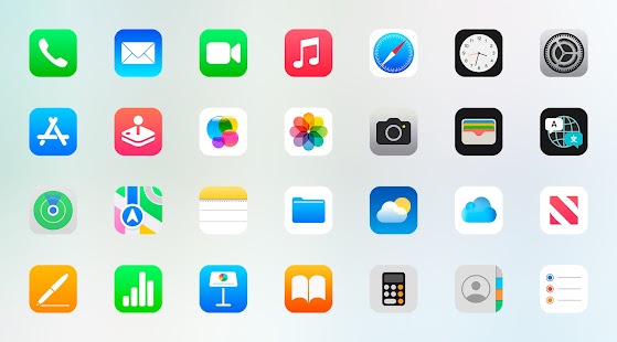 iPear 17 — zrzut ekranu pakietu ikon