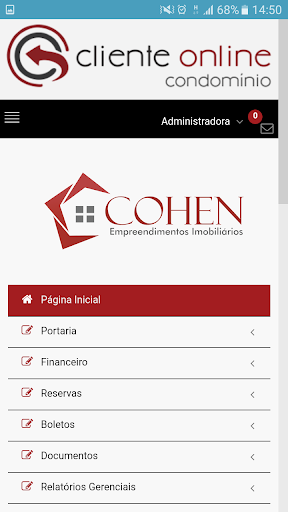 Android application Cohen Facilita screenshort