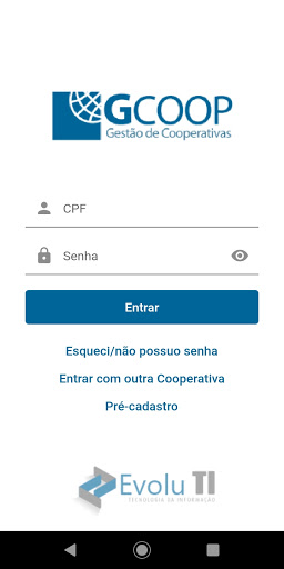 Android application Gcoop - Gestão de Cooperativas screenshort