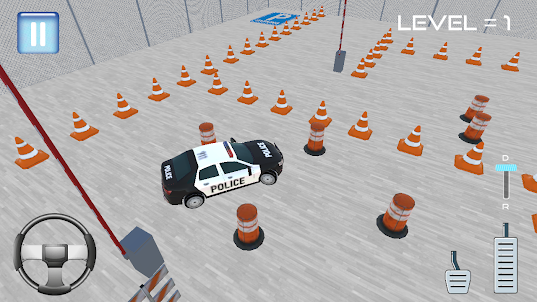 真正的警車停車遊戲模擬 3d - 碩士學校司機停車模擬