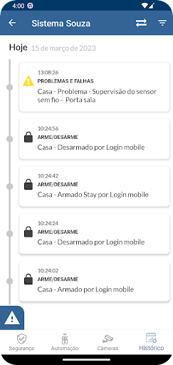 Android application Process Automação screenshort