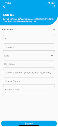 Android application Wash Information System screenshort