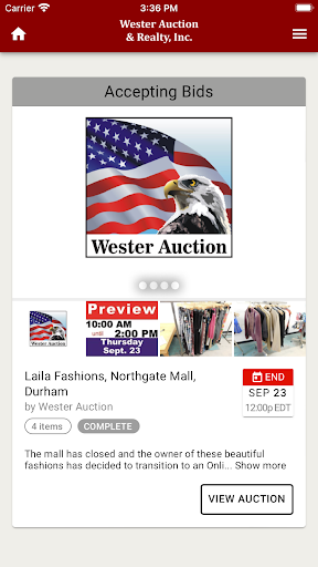 Wester Auction & Realty Screen 3