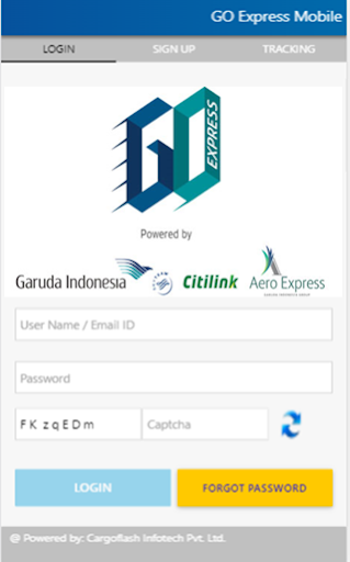 Android application GO Express screenshort