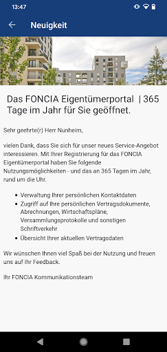 Meine FONCIA Screen 2