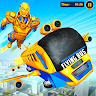download Flying Bus Robot Transform War: Robot Hero Game apk