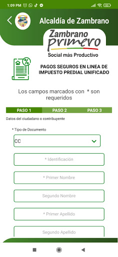 Trami App Zambrano Screen 2