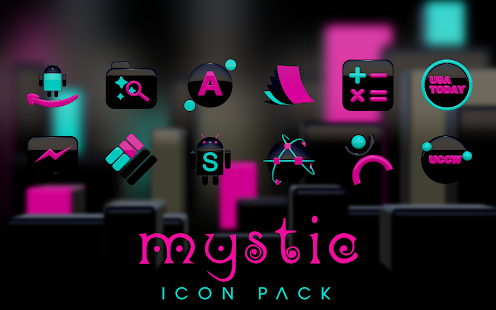 צילום מסך של MYSTIC Dark Icon Pack