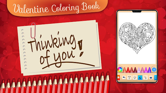 Valentines love coloring book screenshots 22
