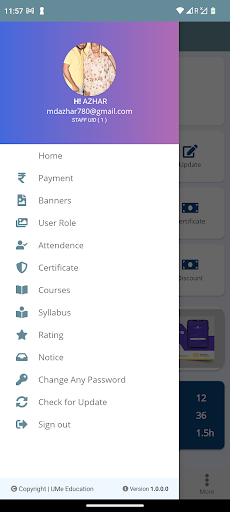 Android application UMe_Admin screenshort