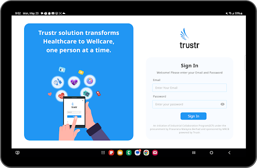 Trustr Kiosk JITM Screenshot