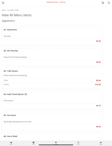 Hakata Ramen - Quincy Ordering