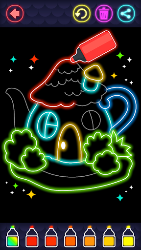 Glitter House coloring for kid Mod Vô Hạn Tài Nguyên