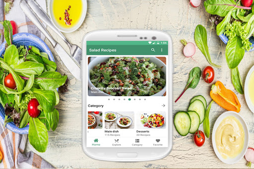 Android application Holiday and fruit salad recipe screenshort