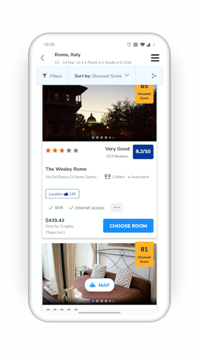 Screenshot of LockTrip